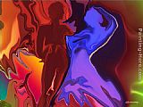 Famous Flamenco Paintings - Fiesta vintage Flamenco dancer